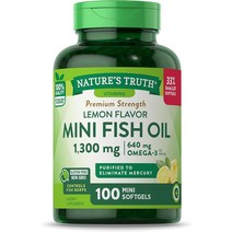 네이쳐스트루스 미니 피쉬 오일 오메가3 1300mg 레몬맛