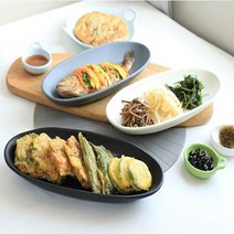 디자인 그릇 멜라민웨어 오발 플레이트, 민트