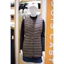 루이까스텔 골프의류 2022 F/W 가을 겨울 상품 여성 라운드넥 구스 경량 힙기장 패딩조끼 [이너별도판매]