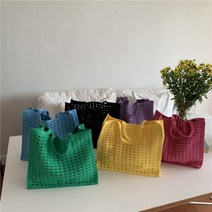 핸드백 니트 컬러 패션 비비드 숄더 데일리 백 가방 포인트 캐쥬얼 사각