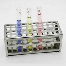 실험실 스테인레스 스텐 테스트 튜브 홀더 비색 랙 원심 분리기 스탠드 학교 실험용 1 개, 21mm 40holes, 1개