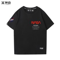 남성 커플 nasa 합작 플래그샵 홈페이지 미국 여름 단소, T01-S, C23-블랙 3
