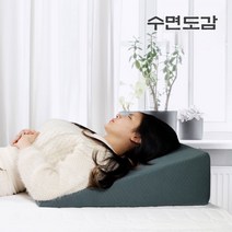 수면도감 위산역류방지 베개 위편한 베개 쿠션 + 메모리폼 베개 패키지 구성