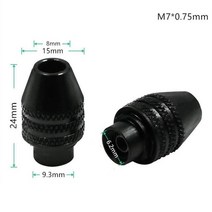 임팩용 드릴척 0.3-3.4mm 미니 멀티 키리스 드릴 척 m7 m8x0.75 회전 퀵, 롱테일 m7x0.75mm