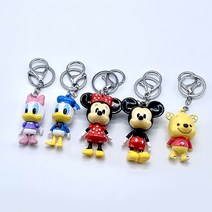 디즈니 미키마우스 미니마우스 도날드덕 곰돌이 푸 키링, 1개