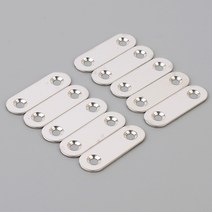 일자형 스텐 평철 46mm 스테인리스 꺽쇠 다목적 보강철물 고정쇠 10P