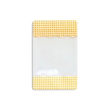 스탠드형 포장 지퍼백 13x20x6cm 스몰사이즈 50p, 01_체크 엘로우 지퍼백(스몰)50p_1세트
