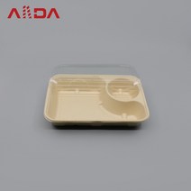 플라스틱포장용기 (펄프/PLA) 950cc PLA뚜껑 세트상품 (300개)