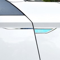 자동차 스타일링용 사이드 윙 펜더 메탈 트림 엠블럼 볼보 S40 바디 허리 라인 스티커 데칼 액세서리 개입, 02 파란_01 S40