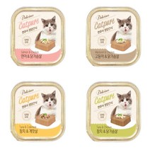 캣퓨어 고양이 간식 통조림 캔 영양식, 참치와 게맛살