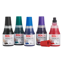에스엠프린팅 자동스탬프 잉크 25ml (컬럽) 정품 리필 수성 불변잉크 스탬프패드 충전, 하늘