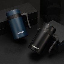 차량용 커피포트 카포트 휴대용 자동차 가열 컵 스테인레스 스틸 온수기 병 자동차 주전자 커피 컵 상업용 차량 에어리스 병 보온병 컵, 푸른