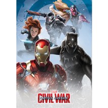 퍼즐라이프 마블 시빌워 팀 아이언맨 MARVEL 500피스 직소퍼즐액자 PL506M, 퍼즐만