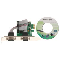 2Port PCI-E Express RS232 시리얼 확장 카드 DB9 COM RS232 변환기, 설명, 녹색, 설명
