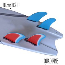 스킴보드 새로운 직립 용골 skimboard 쿼드 핀 서핑 보드 핀 4pcs bilong fcs ii 상자 gfk 유리 섬유 물고기 짧은 보드 서핑 핀에 대 한 설정, 빨간색