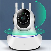 HD 3MP 실내 와이파이 카메라 스마트 홈 보안 감시 IP CCTV 360 PTZ 아기/애완 동물/보모 모니터 무선 캠, 카메라 및 64G 카드, 미국 플러그