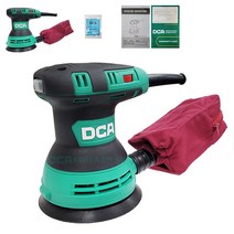 DCA 원형 오비탈샌더 ASA125 샌딩기 유선 광택 사포 빼빠 페이퍼 속도조절 집진 한손 경량