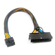 24핀 10핀 atx psu 주 전원 어댑터 lenovo pc 서버용 ibm용 브레이드 슬리브 케이블 12인치 30cm, 초록
