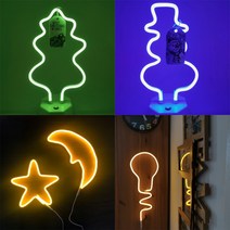 DGITEM DIY 플랙시블 LED 네온바 셀프 무드등 취침등, LED네온바 스탠드형/핑크