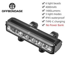 자전거 헤드라이트 문라이트 전조등 전동킥보드 전기자전거 OFFBONDAGE-자전거 라이트 전면 2600 루멘 8000mAh 방수 손전등 USB 충전 MTB 도로 사이클링 램프 액세, [02] HYY1400