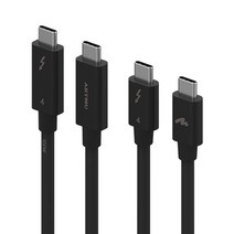 인텔 인증 썬더볼트4 100W 40Gbps 케이블 1m외, 썬더볼트4케이블40Gbps-블랙2m