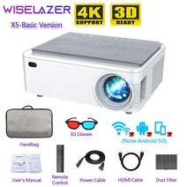 WISELAZER X5 안드로이드 버전 LED HD 프로젝터 1920*1080 픽셀 지원, Basic Version w Au 플러그