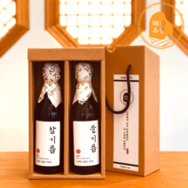 해피유통 참기름+들기름 350ml 선물세트, 통깨 100% 참기름+들기름 350ml 선물세트