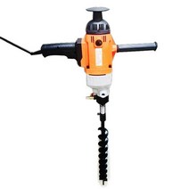 전기 지상 드릴 토양 땅드릴 굴착기 땅파는기계, 드릴링 장비+직경 6cm 단일 블레이드