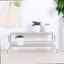 계단식 화분 진열대 전원 주택 마당 꾸미기 작은 정원 옥상 2단 정리 소품 수납