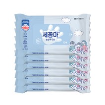 LG생활건강 [LG생활건강][국내생산] 세균아 꼼짝마 ABY 휴대용 손소독 티슈 물티슈 10매, 6개