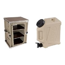 야외 캠핑 접이식 수납장 차박 정리대 휴대용 캠핑선반, 탄, 테이블 + 지미니 탱크