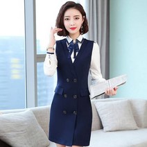 가바바 여성 원피스 유니폼 같은 매력의 리본장식 데일리 미니원피스 G28630