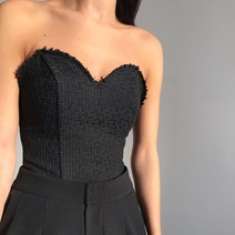 여성 여자 바디프로필 튜브 탑 브라 촬영 의상
