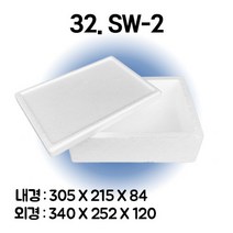 경기포장 아이스박스(스티로폼박스) 낱개, 1개, *32. SW-2