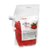 Cafe fruit 과육이 살아있는 사월의 딸기1kg 딸기청, 1팩