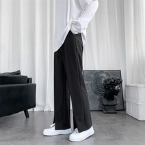 남자정장대여 턱시도 남성정장 장례식정장 남자 예복 결혼식남자하객룩 맞춤정장 셋업수트 가을 바지 남성 어 트렌드 스트레이트 루스 잘 생긴 바지 와이드 레그 드레이프 남성 모든