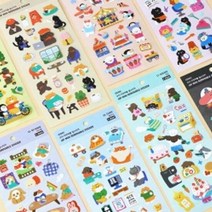 아이코닉 조이 리무버블 씰스티커 소품꾸미기 데코스티커 다이어, 옵션:16 클리닉