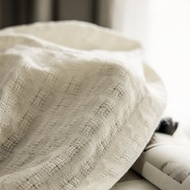 코튼 린넨 자카드 커튼 일본 거실 침실 찻집 연구 라이트 베이지 보헤미안 맞춤