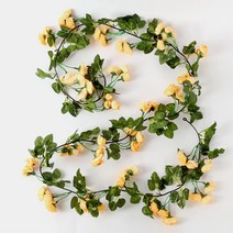 인테리어 조화 넝쿨 노랑 장미 180cm 선물용조화