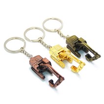 미니굴삭기 소형 포크레인 굴착기 10 개/몫 미니 3D 발굴 기계 Keychains 굴삭기 파는 열쇠 고리, 01 mixed colors