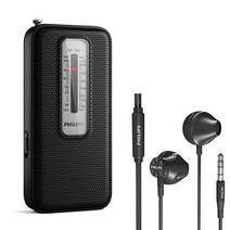 FM/AM Portable Pocket Radio Battery Powered Radio Telescopic Antenna + Headphones