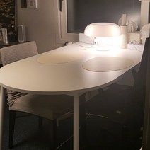 반원 테이블 반달 탁자 반타원 반타원형 테이블 입식 이케아 식탁 화이트 인테리어 주방 하프문 자취 원룸 좁은 집 공간 활용 2인용 4인용, 1200 반원 테이블
