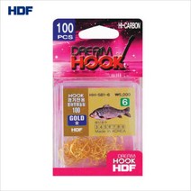 [유진낚시] 해동 HH-581 드림훅 경기전용 붕어 무미늘침 [금색] 100PCS