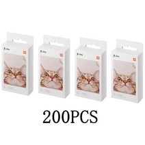 샤오미 포토프린터 Zak 포켓 프린터용 용지 ZINK AR 종이 100% 샤오미 자기 접착 포토 고품질, 06 200PCS Paper