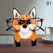 동물 안경 랙 귀여운 3D 나무 조각 선글라스 디스플레이 선반 쇼 스탠드 쥬얼리 홀더 쇼케이스 1 개, 한개옵션1, 07 dog 1
