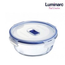 루미낙 내열유리 원형 밀폐용기, 1개