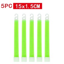 차량용경광봉 신호봉 경찰경광봉 LED응원봉 하이킹 캠핑 야외 비상 콘서트 파티 라이트 스틱을위한 후크가있는 인치 형광등 글로우 스틱, 5pcs 녹색