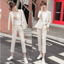 G9I1922 여성정장자켓세트 캐주얼 양복 투피스 봄가을