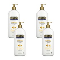 골드 본드 Gold Bond 얼티밋 스킨 테라피 로션 소프트닝 시어 + 코코넛오일 코코아버터 566g(20oz), 4개