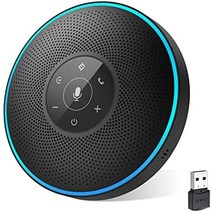 emet m2 스피커폰 360° 무지향성 사운드 컬렉션 블루투스 usb aux 마이크 스피커 최대 8명 지원 양방향 대화 pc 마이크, m2 블랙